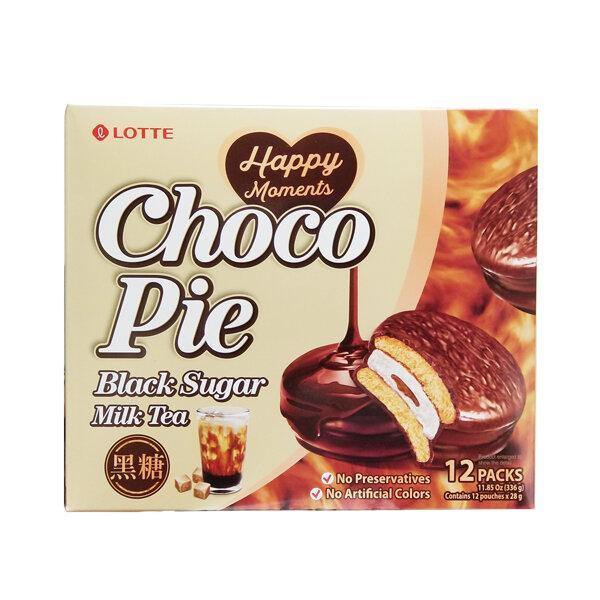 LOTTE CHOCO PIE BALCK SUGAR MILK TEA 336 G - Premium Co  Groceries 