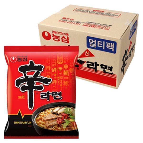 NONGSHIM NOODLE SHIN RAMYUN SPICY BOX SALE 5 PACK 120 G 8X - Premium Co  Groceries 
