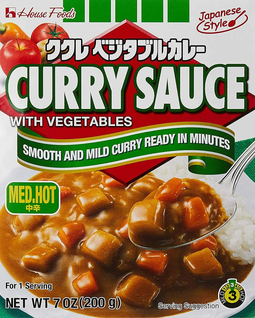 HOUSE FOODS CURRY SAUCE WITH VEGETABLE MEDIUM HOT 210 G - Premium Co  Groceries 